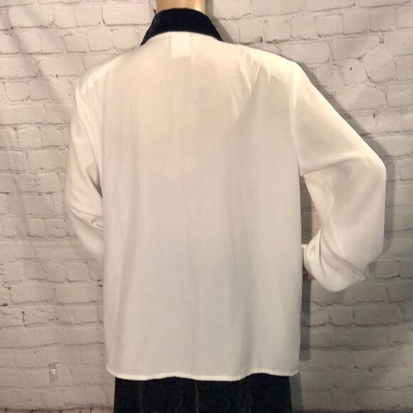 Vintage City Girl Button Down Shirt Velvet Collar - Picture 6 of 8
